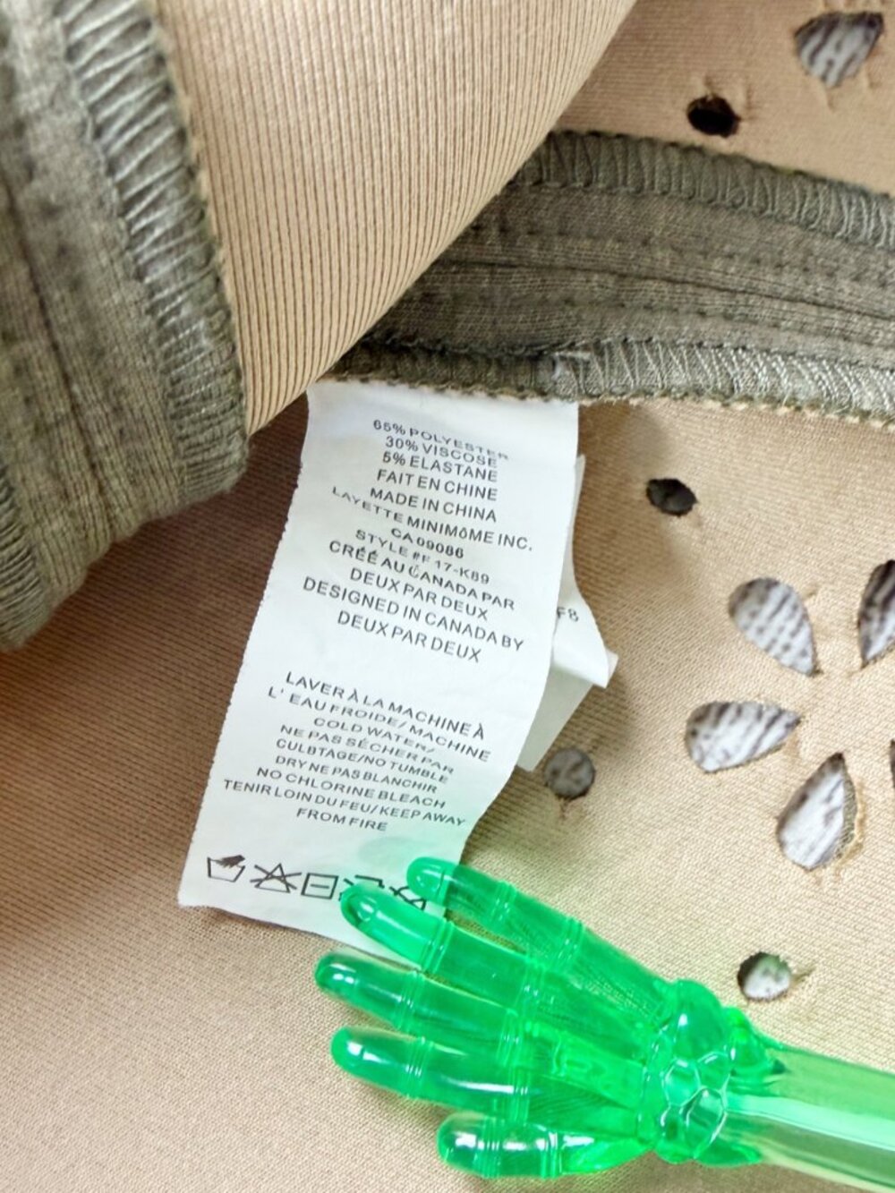 Deux Par Deux Girls Skirt Olive Green A Line Skater Skirt Laser Cut Hem 8 - Picture 3 of 4